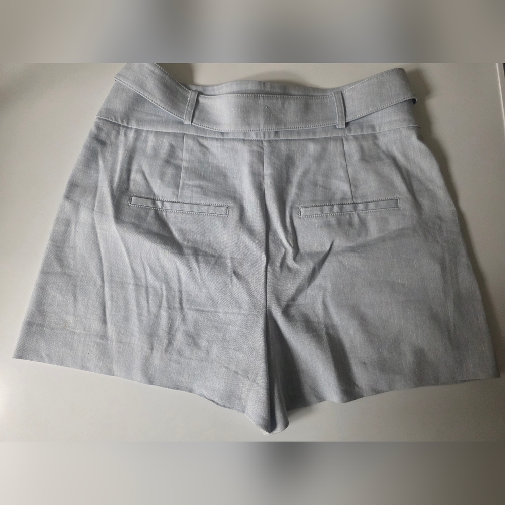 Veronica Beard Pine Linen Shorts Light Blue Women's Size 8 - Picture 4 of 4
